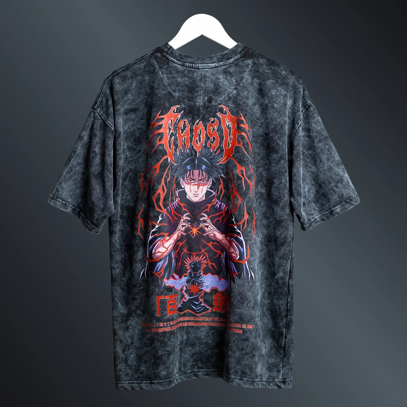 Anime Acid Wash Oversized image 3