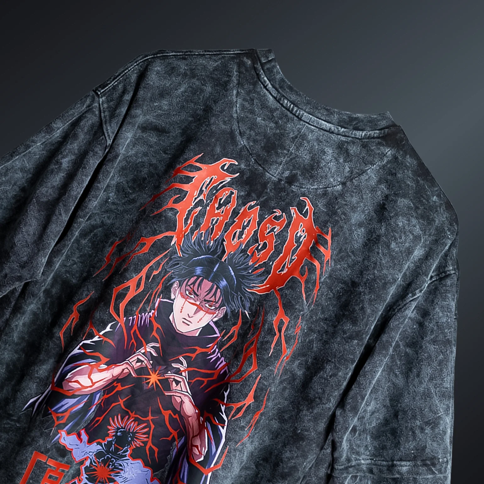 Anime Acid Wash Oversized image 4