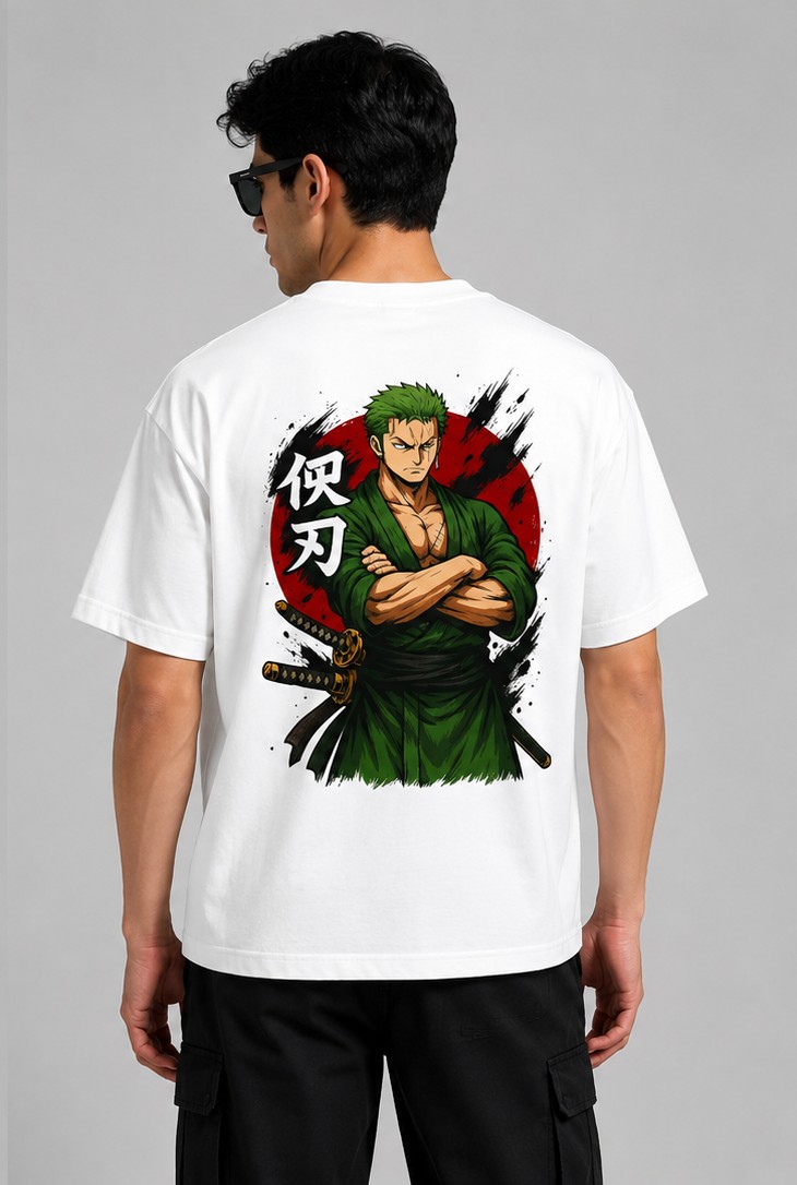 White Anime Oversized